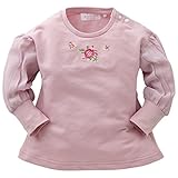 西松屋 ミニ裏毛花柄刺繍バルーンスリーブ長袖Ｔシャツ 【80cm・90cm・95cm】　95　ピンク