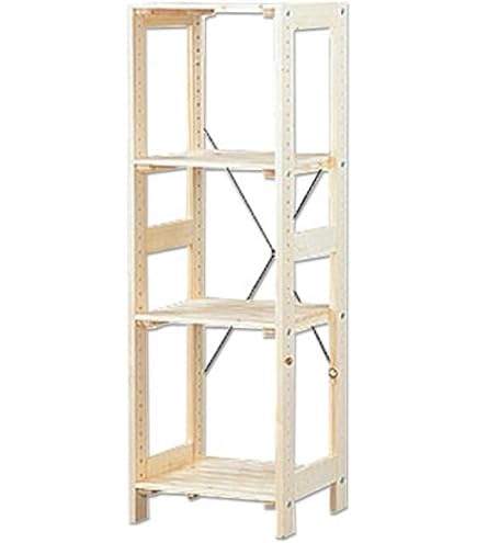 Amazon｜カインズ(CAINZ) 木製ラック 5段 ナチュラル 幅46cm 奥行30cm
