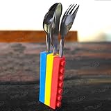 SABLUE Kids 'スプーンフォークナイフステンレススチール酷使レンガUtensils Flatwareセットfor Children