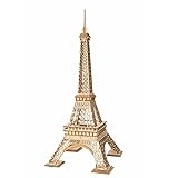 つくるんです® 日本語説明書付 3D ウッドパズル オーナメントシリーズ (エッフェル塔)