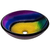 MR Direct 619 Rainbow Frosted Glass Bathroom Vessel Sink [並行輸入品]
