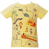 【本体綿100％】2017年 夏物 アンパンマン 天竺 冒険ＭＡＰ Ｔシャツ Anpanman クリーム◇80cm