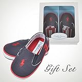 ポロラルフローレン ベビー ルームシューズギフトセットSE ネイビー (0～9カ月用) 10cm [並行輸入品]