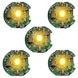 Morisho 小型 ワイヤレス LED 電飾キット 模型 プラモデル マグネット 磁気 スイッチ ライト 照明 無線 磁石 極小 ボタン電池 3個 イエロー
