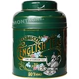 NEW ENGLISH TEAS 紅茶 ティーバッグ 80P 缶入り BIG缶 イギリス 輸入 英国 ギフト かわいい 人気 (V.ヴィクトリアングリーン)