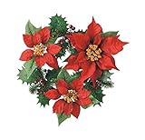 asca クリスマス 飾り ポインセチアリース AX67729-000