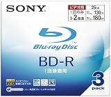 Sony BD-R 25GB 録画用 2倍速対応 追記型 10mmケース 3枚パック 3BNR1VBSJ2