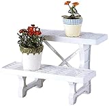 フラワースタンド ヒナ 2段450 2台セット ホワイト P-450-2P-HW