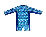 Bonverano ベビー水着　男の子　ワンピース　キャップ付き　長袖　UPF50+紫外線対策　UVカット