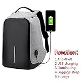 Rurah旅行ビジネスノートパソコンバックパックBook School Daypack for Work &アウトドア& Collegeメンズの女性作業ビジネス旅行スクールバッグ As description グレイ Rurah