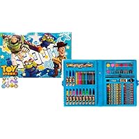 Disney ディズニー バッグ型 お絵かきセット６８種類 持ち手付き Art Party ステーショナリーセット ディズニーコイン１枚セット 男の子 子供 子ども こども お絵描き トイストーリー Ocruyo オクルヨ