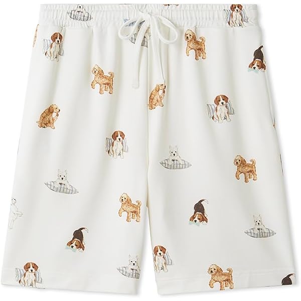 Amazon | [ジェラート ピケ] 【UNISEX】プレイフルDOG柄ロングパンツ