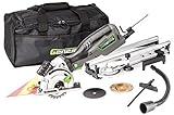 Genesis GPCS535CK 5.8 Amp 3-1/2” Control Grip Plunge Compact Circular Saw Kit with Laser Miter Base 