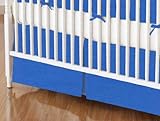 SheetWorld - MINI Crib Skirt (24 x 39) - Royal Blue Woven - Made In USA by sheetworld