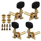 Yibuy Gold-plated 2R2Lチューニングペグマシーン・ヘッドチューナーForウクレレ4弦ギター