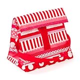 ランチバッグ(保冷剤&収納ネット付き)・スタンダードタイプ ガーリーRibbonとラズベリードット(スケアー地) 日本製 N0818300