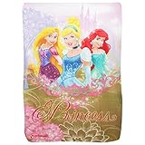 (ディズニー) Disney キッズ・子供用 ガールズ プリンセス フリースブランケット あったか フリース毛布 冬 女の子 (100cm x 150cm) (マルチカラー)