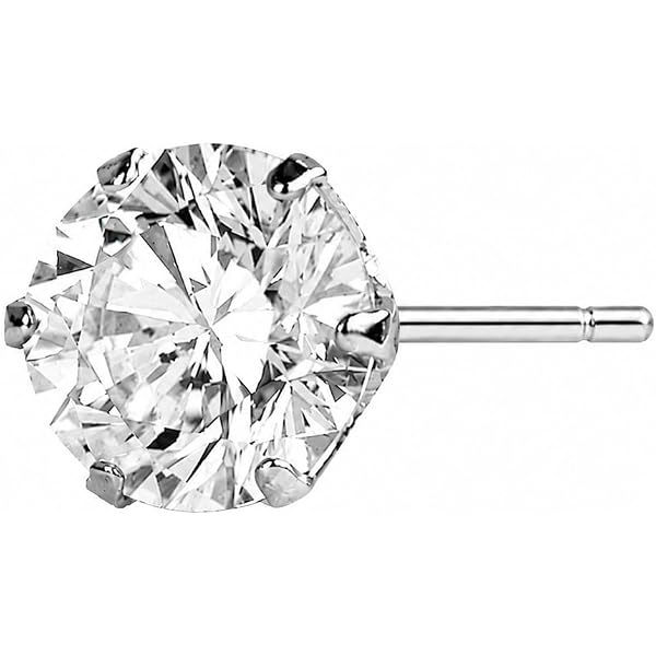 Amazon | PT900 ダイヤピアス 片耳 プラチナ 1粒ダイヤモンド 0.528ct
