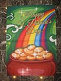 28X40 St. Patrick'S Day Pot Of Gold Nylon Sleeved Garden Flag [並行輸入品]