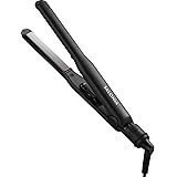 SALONIA サロニア ストレート ヘアアイロン 15mm 【ブラック】 耐熱ポーチ付 SL-004S