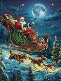 Reofrey ダイヤモンドの絵画 ダイヤモンドアート クロスステッチ キット サンタクロース, クリスマス手作りキット 全面貼り付けタイプ ビーズア DIY 手芸キットホーム レストラン ラインストーン ホーム 壁掛け 装飾品 30x40cm