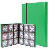 my&G カードファイル トレカ 9ポケット 360枚収納 固定バンド付き (グリーン)