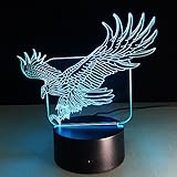 fly eagle usb 3d led lights colorful touch night light christmas