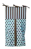 Tadpoles Damask Diaper Stacker, Blue/Brown by Tadpoles