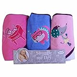 Kitty/Hippo/Mouse Hooded Bath Towel Set, 3 Pack, Frenchie Mini Couture by Frenchie Mini Couture