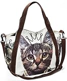 【D8】 ショルダー付き 2WAY マザーズバッグ 斜め掛け ママバッグ ネコ柄 ■MAMA-TOTE1■(QUEEN CAT)