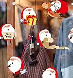 bibitime Merry Christams 9 Funny Santa Claus壁デカールショップショーケースガラスドア子供のウィンドウ装飾家具冷蔵庫ステッカーリビングルームキッチンの