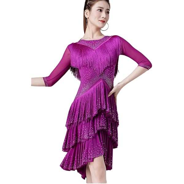 Amazon.co.jp: ベリーダンス ラテンドレス 社交ダンス衣装 演技