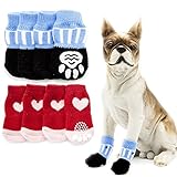 iikuru 犬 靴下 小型犬 室内 犬用 くつ下 滑り止め 中型犬 肉球保護 ソックス ペット用 いぬ 子犬 シューズ かわいい 2足セット x793