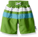 I Play。ベビー& Toddler Boys ' Colorblock Trunks with組み込み用おむつ カラー: グリーン