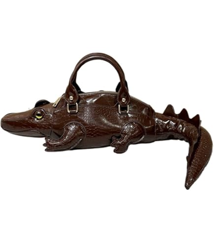 Amazon.co.jp: ショルダーバッグ 面白い ワニ型 動物 デザイン PU