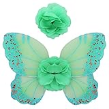 DIAMONDO Baby Girl Wings NewbornsフラワーヘッドバンドWing写真小道具服装