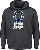 NFL Indianapolis ColtsメンズOur Team長袖画面印刷フード付きフリースプルオーバー、M、チャコールヘザー