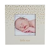 Oaktree Gifts Wooden Cream Little Star Photo Frame 4 x 4 [並行輸入品]