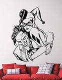 Harley Quinn andジョーカー壁ステッカーマーベル・コミックスーパーヒーロービニールデカールビニールデザイン壁ビニールアート寝室デコレーション子供部屋壁アートホーム壁装飾Comics Ch