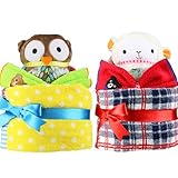 出産祝い SKIP HOP MIKIHOUSE 豪華 おむつケーキ ブルーのリボン パンパーステープタイプＳサイズ おもちゃ ぬいぐるみ ミキハウス 日本製 今治 フェイスタオル ミニタオル 手作り 