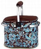 Picnic Plus PSM-148CC Shelby Collapsible Market Tote-Cocoa Cosmos