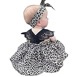 rukiwa Baby Sistersガールズドレスページェントウェディングパーティーチュールチュチュドレス+ヘアバンドセット カラー: ブラック