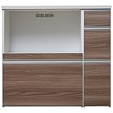 大川家具(日本製) 幅100大型引出付レンジ台 ブラウン ic0035 代引不可