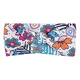 MUSTY ベビー　子供　可愛い　蝶結び　花柄　ヘア　ターバン　バンド　おしゃれ　カチューシャ 　 ヘアバンド　 髪飾り 　リボン　ファッション　顔 メイク 多機能バンダナ (ブーゲンビリア)