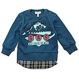 《秋冬春対応》 CHILD CHAMP(チャイルド チャンプ) 裏毛シャツ重ね着風トレーナー 130cm/NB NO.C-271062