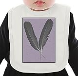 Black Feathers ネクタイを有する有機ビブ Medium