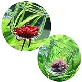 YOYURISE 水槽用 ワームフィーダ 給餌器 フィーダーカップ 餌入れ （２個セット） 手軽 餌やり器 簡単 熱帯魚水槽用 可愛い 魚 水族館 赤虫 フードフィーダー ( 糸目タイプ・穴タイプ )