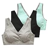 レディース 高弾力 シンプル 授乳 ママ コットン ノンワイヤー 肌触り良い ブラ #31 M