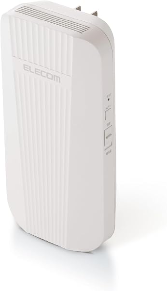 エレコム WiFi 無線LAN 中継器 Wi-Fi6 11ax 2402+574Mbps コンセント直挿し EasyMesh対応 離れ家モード搭載 ホワイト WTC-W602-W - 1