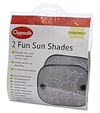 Clippasafe Fun Sun Screens (Black and White, 2 - Pack) by Clippasafe
